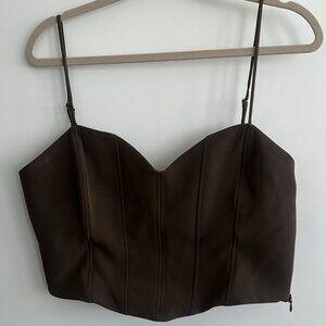ZARA Corset Top Brown, Size XL